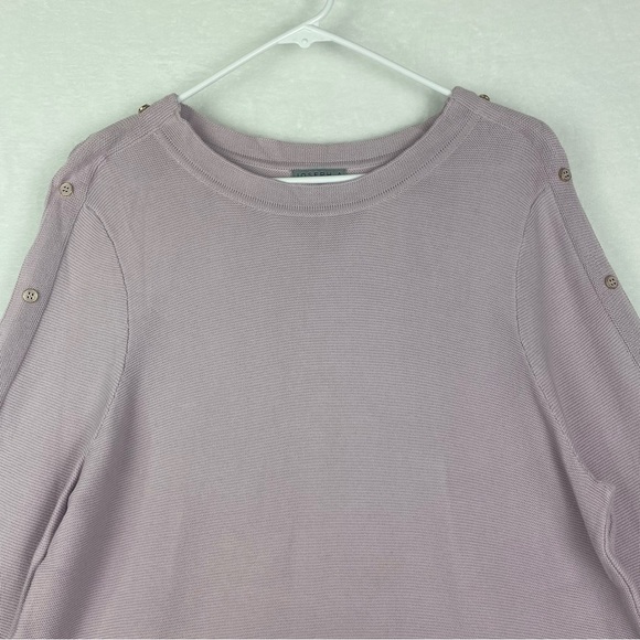 Joseph A Sweater Womens Large Purple Pullover Crewneck Sweatshirt Casual - Picture 3 of 9